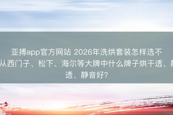 亚搏app官方网站 2026年洗烘套装怎样选不踩坑?从西门子、松下、海尔等大牌中什么牌子烘干透、静音好?
